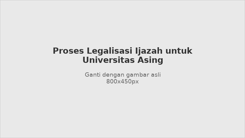 Illustration of the diploma legalisation process for foreign university admission