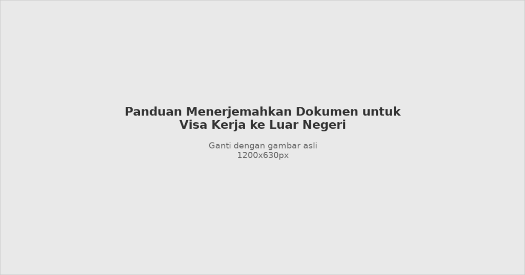 Illustration of a work visa document translation guide